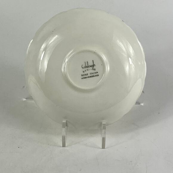 Colclough England Genuine Bone China Teacup Saucer Set Black Gold Floral Pattern - Picture 12 of 16